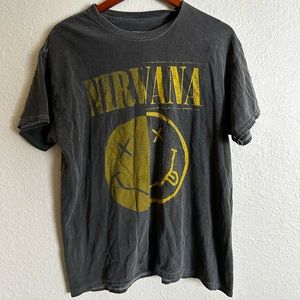 Grey Nirvana Half-Print Tee